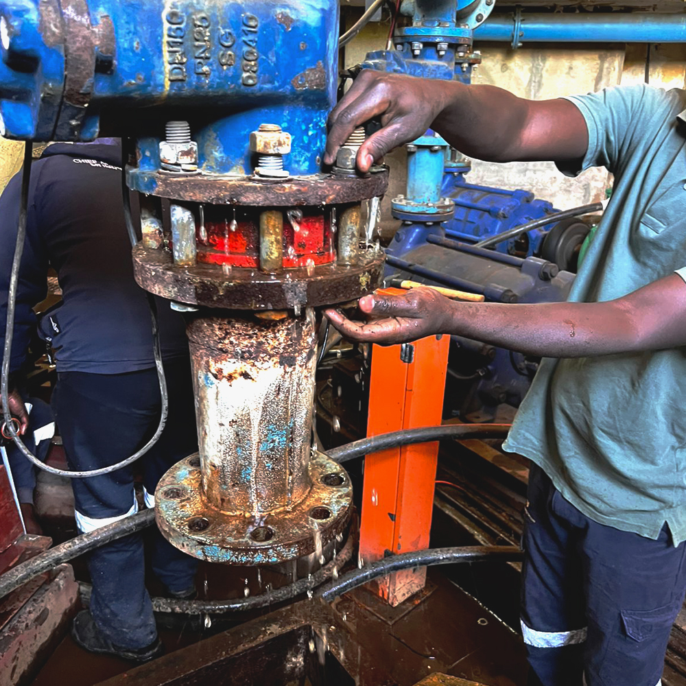A picture of industrial water pumps