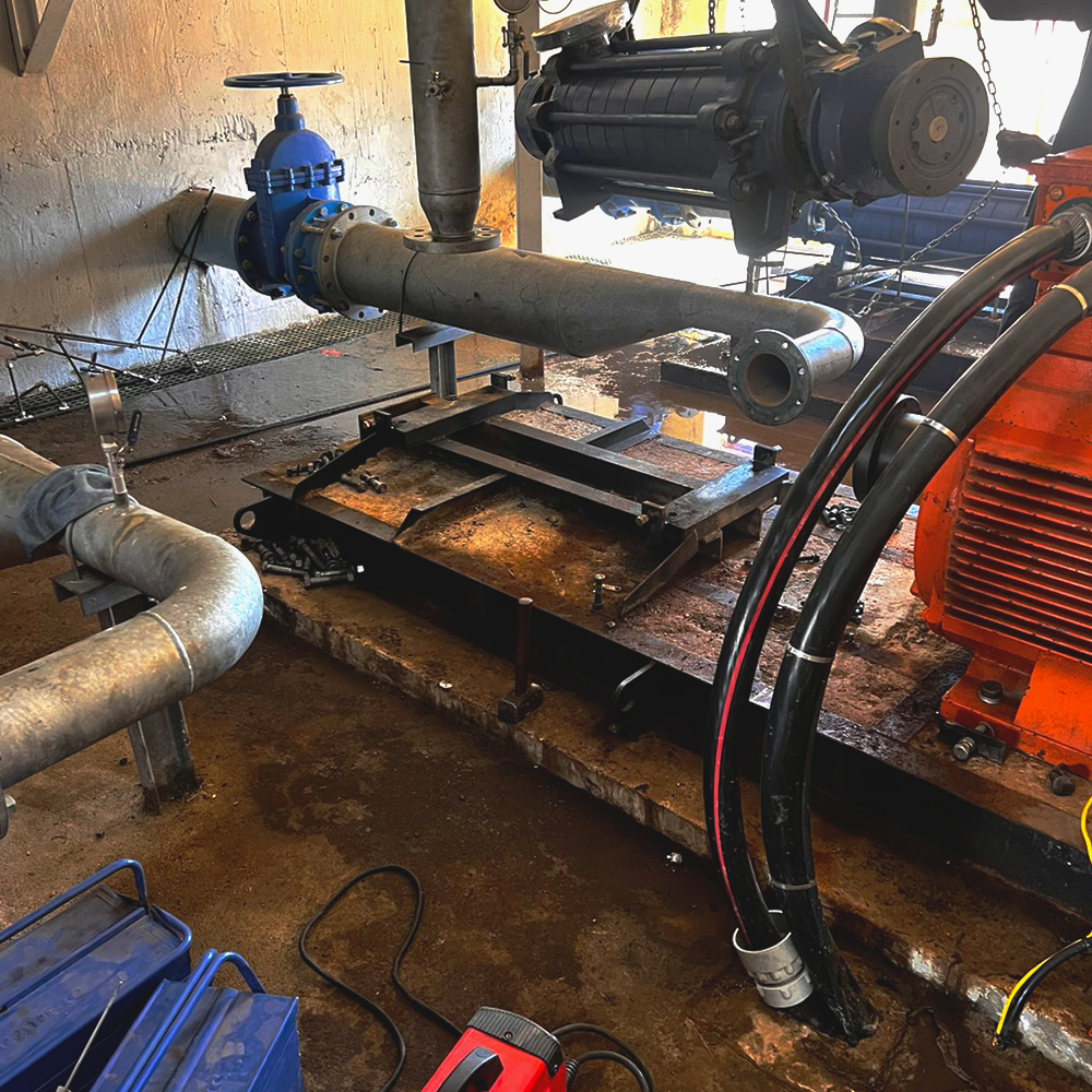 A picture of industrial water pumps